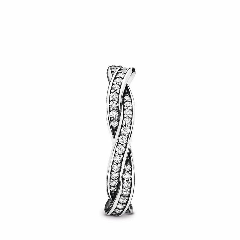 Pandora Twist Of Fate Stackable Ring - Sterling Silver/Cubic Zirconia - Canada | NM2966SU